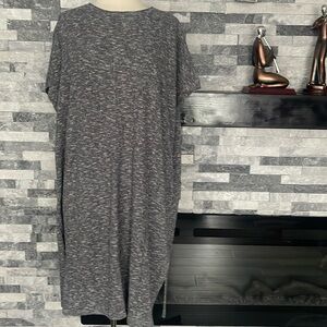 Pure Jill Heathered Gray Knit Dress Women Size L Sheath Shift Lightweight